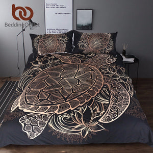 Turtles Bedding Set Duvet 3pcs Luxury